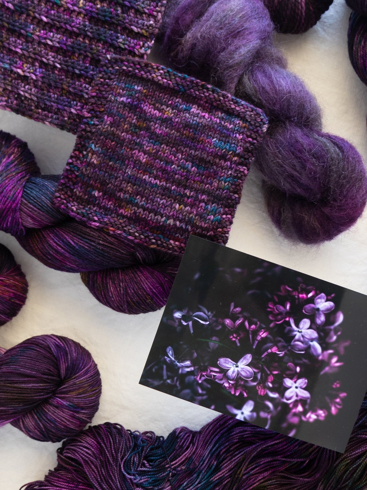 Lilacs at Midnight /// Pre - Order - Ruby and Roses Yarn - Hand Dyed Yarn