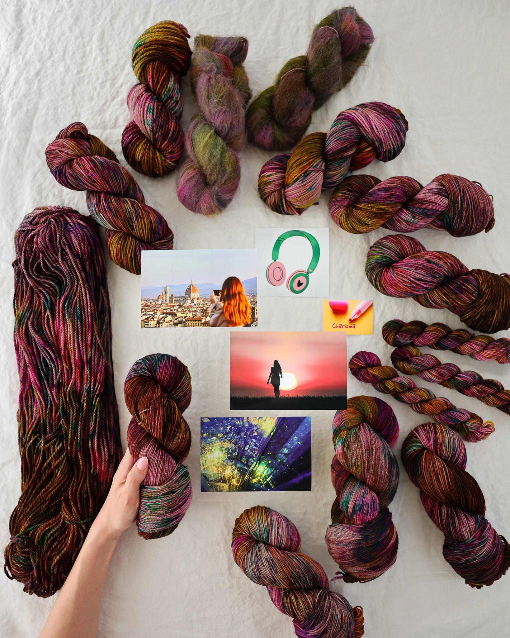 Main Character Energy - Ruby and Roses Yarn - Hand Dyed Yarn