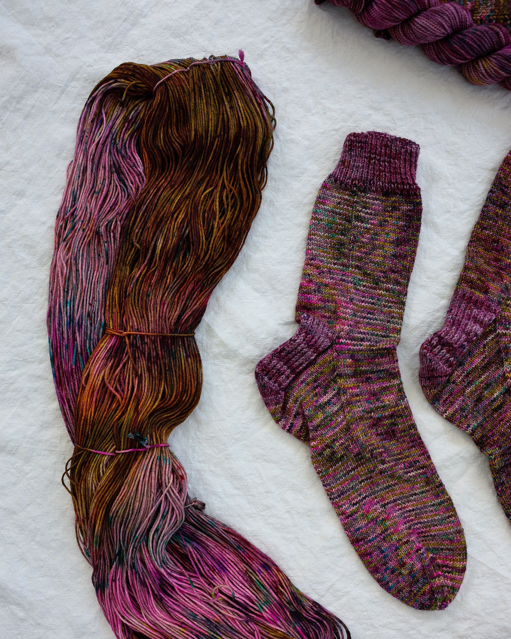 Main Character Energy - Sock Set - Ruby and Roses Yarn - Hand Dyed Yarn