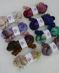 Maine Sock Set Sampler - Ruby and Roses Yarn - Hand Dyed Yarn
