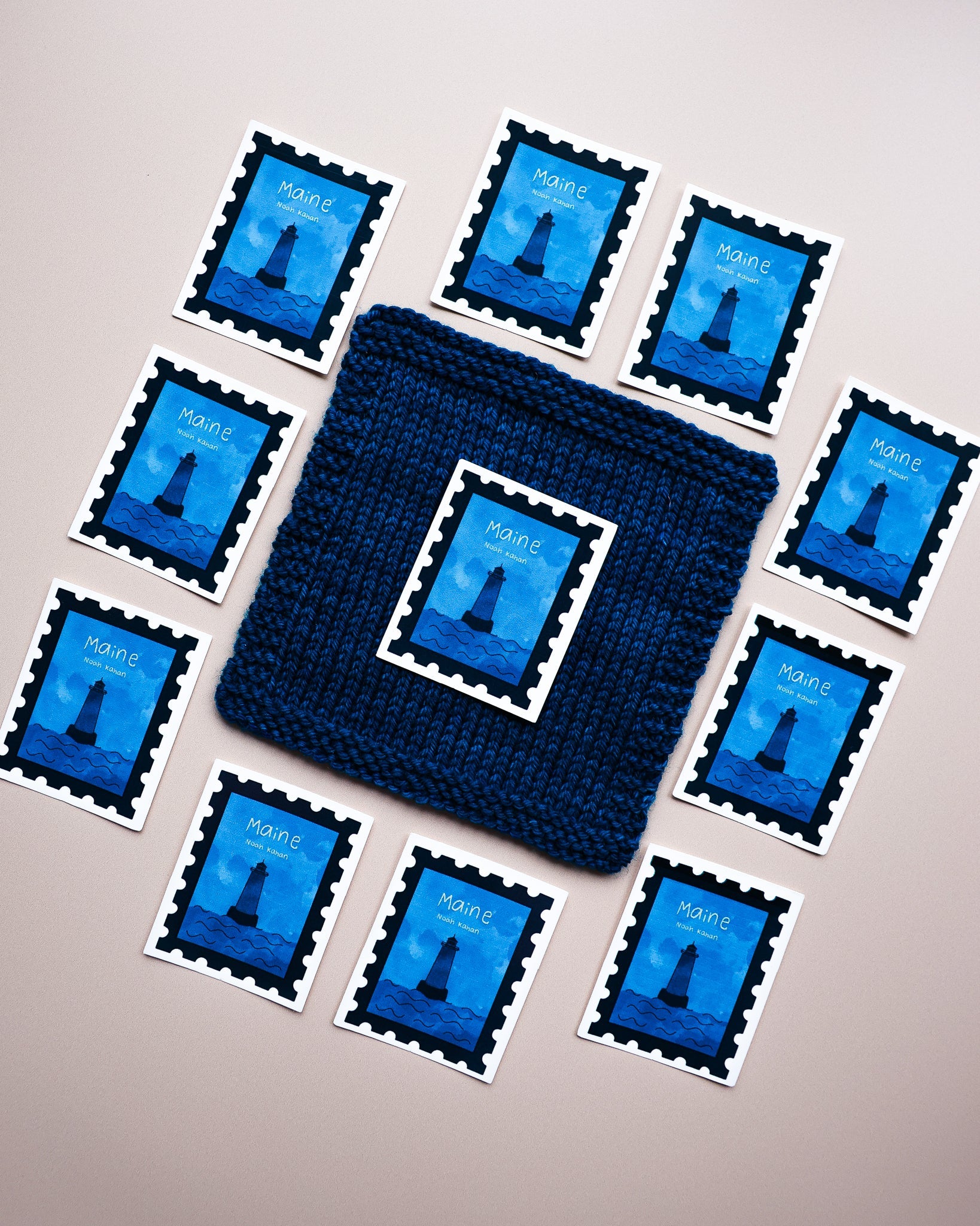 Maine Sticker - Ruby and Roses Yarn - Hand Dyed Yarn