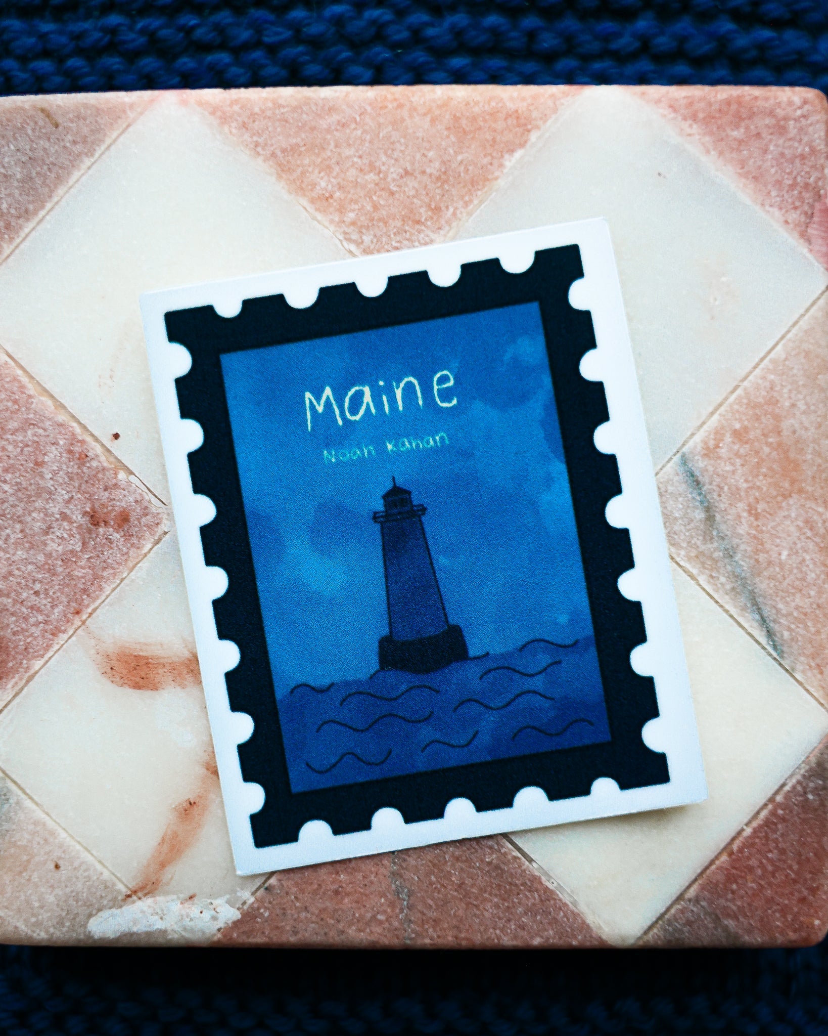 Maine Sticker - Ruby and Roses Yarn - Hand Dyed Yarn