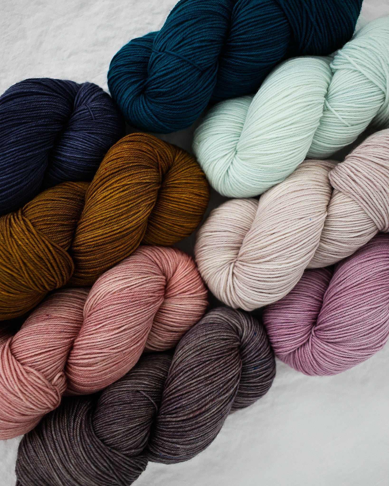 Maine Tonal Sampler - Ruby and Roses Yarn - Hand Dyed Yarn
