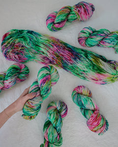 Meadow - OOAK - Ruby and Roses Yarn - Hand Dyed Yarn