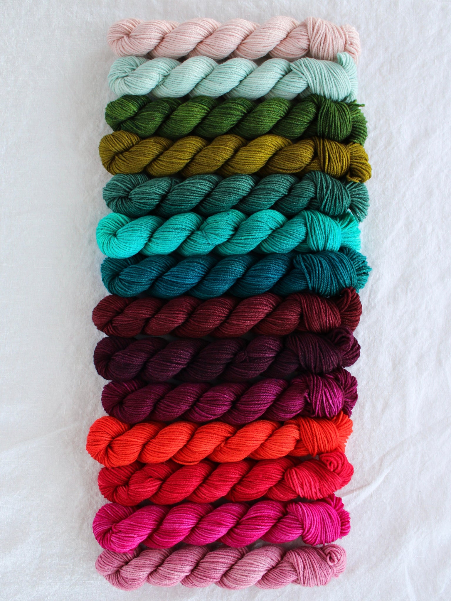 Merry and Bright - Minis Collection - Ruby and Roses Yarn - Hand Dyed Yarn