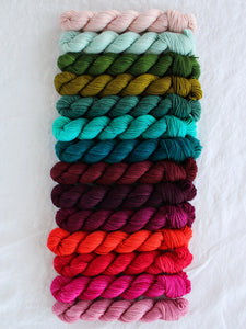 Merry and Bright - Minis Collection - Ruby and Roses Yarn - Hand Dyed Yarn