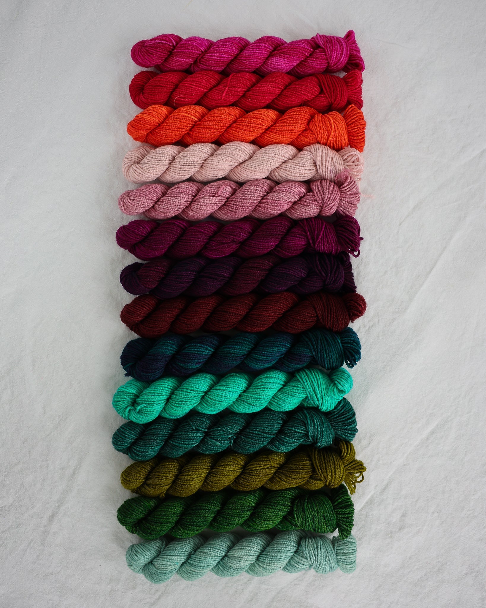 Merry and Bright - Minis Collection - Ruby and Roses Yarn - Hand Dyed Yarn