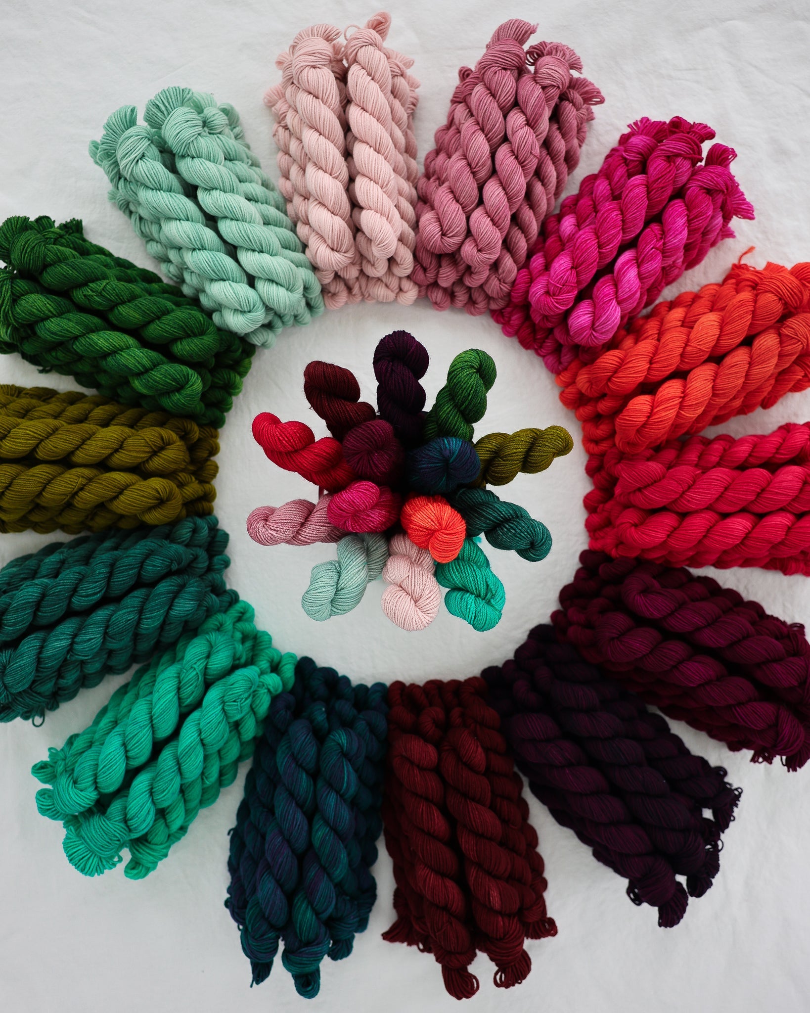 Merry and Bright - Minis Collection - Ruby and Roses Yarn - Hand Dyed Yarn