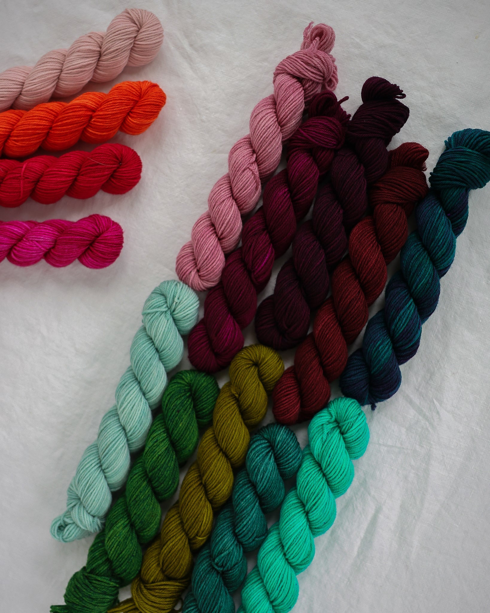 Merry and Bright - Minis Collection - Ruby and Roses Yarn - Hand Dyed Yarn