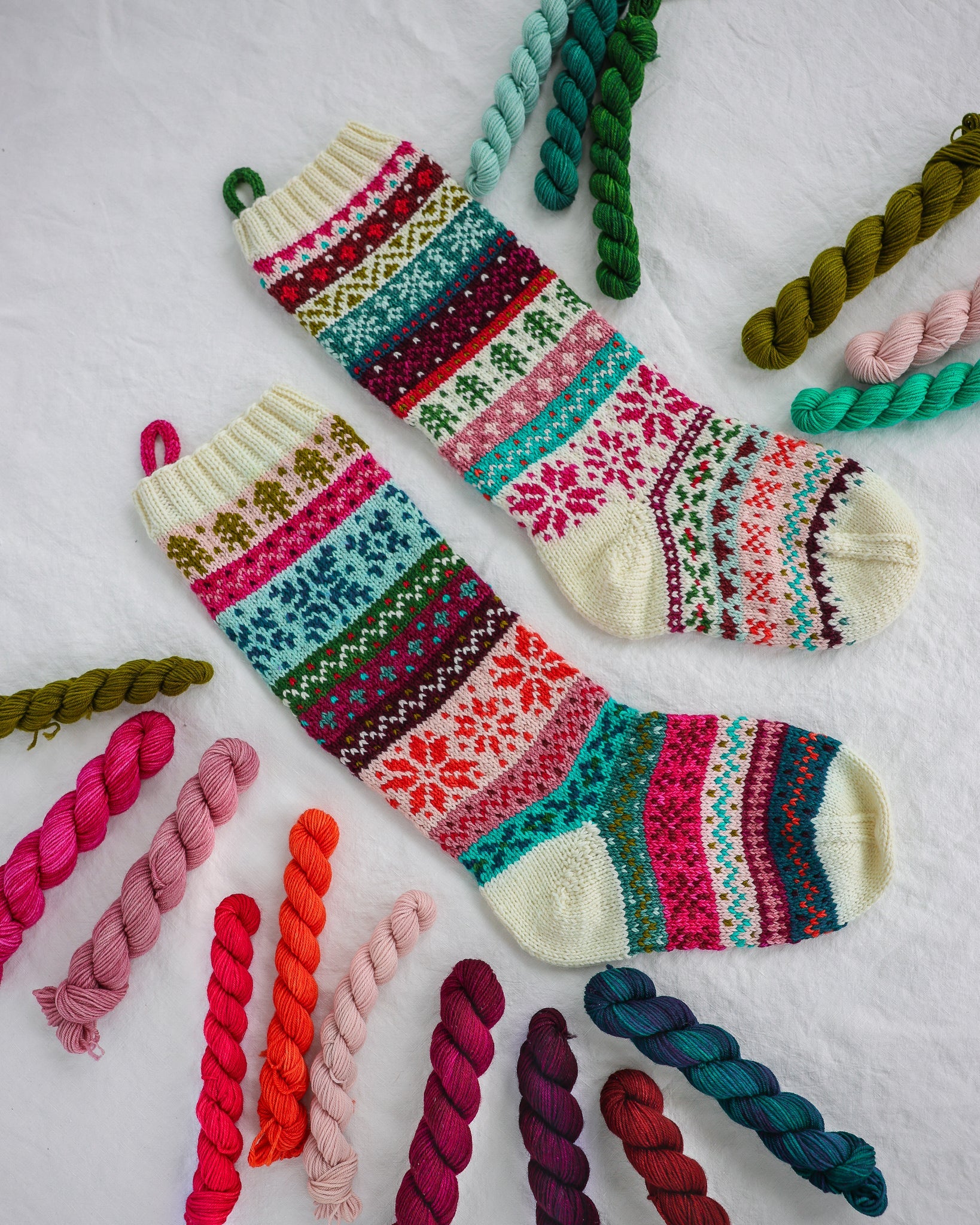 Merry and Bright - Minis Collection - Ruby and Roses Yarn - Hand Dyed Yarn