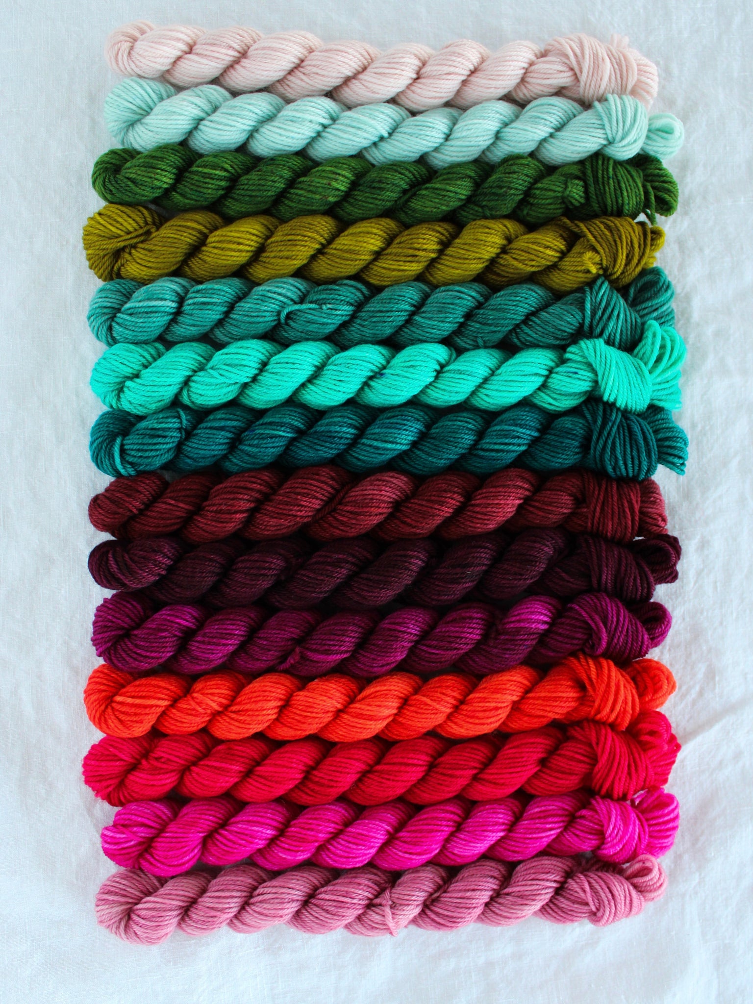 Merry and Bright - Minis Collection - Ruby and Roses Yarn - Hand Dyed Yarn