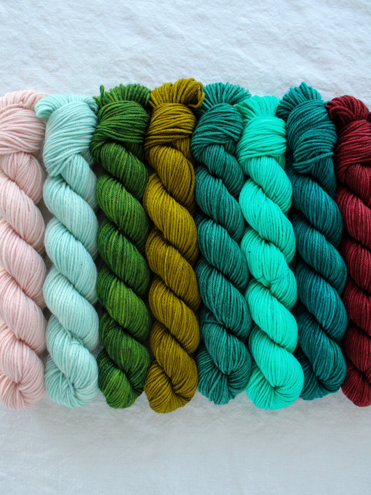 Merry and Bright - Minis Collection - Ruby and Roses Yarn - Hand Dyed Yarn