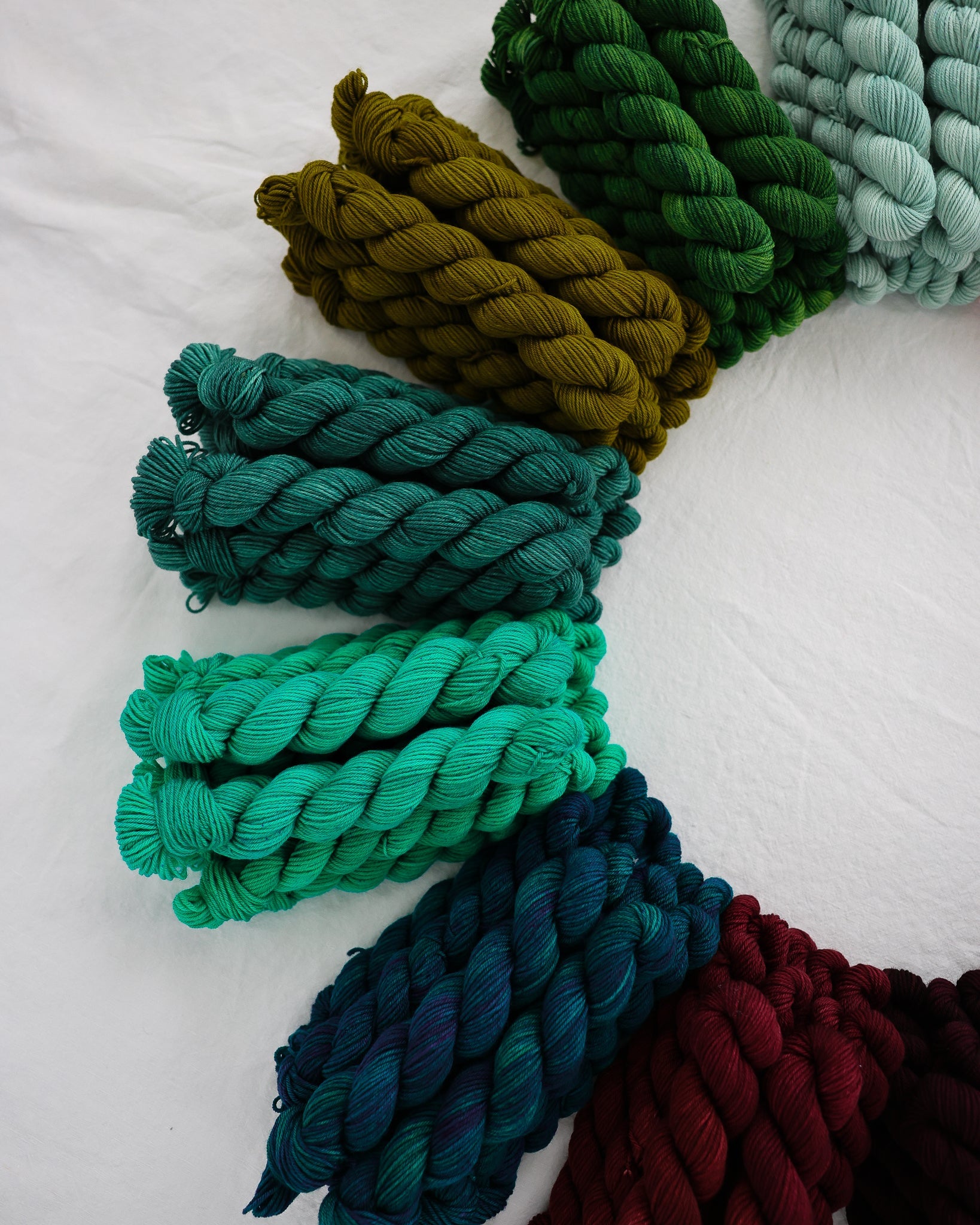 Merry and Bright - Minis Collection - Ruby and Roses Yarn - Hand Dyed Yarn