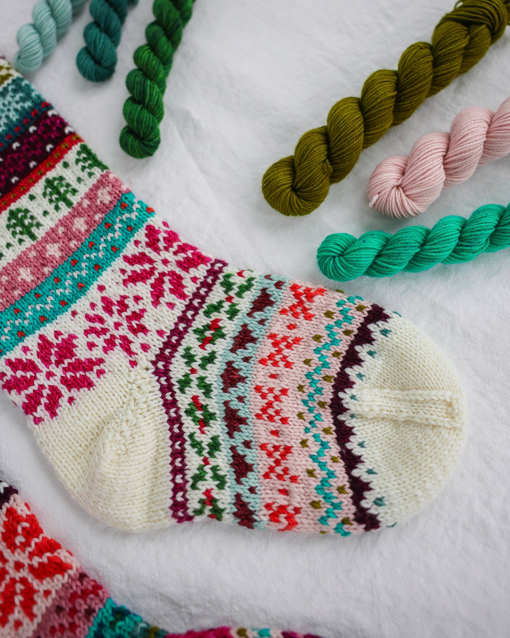 Merry and Bright - Minis Collection - Ruby and Roses Yarn - Hand Dyed Yarn