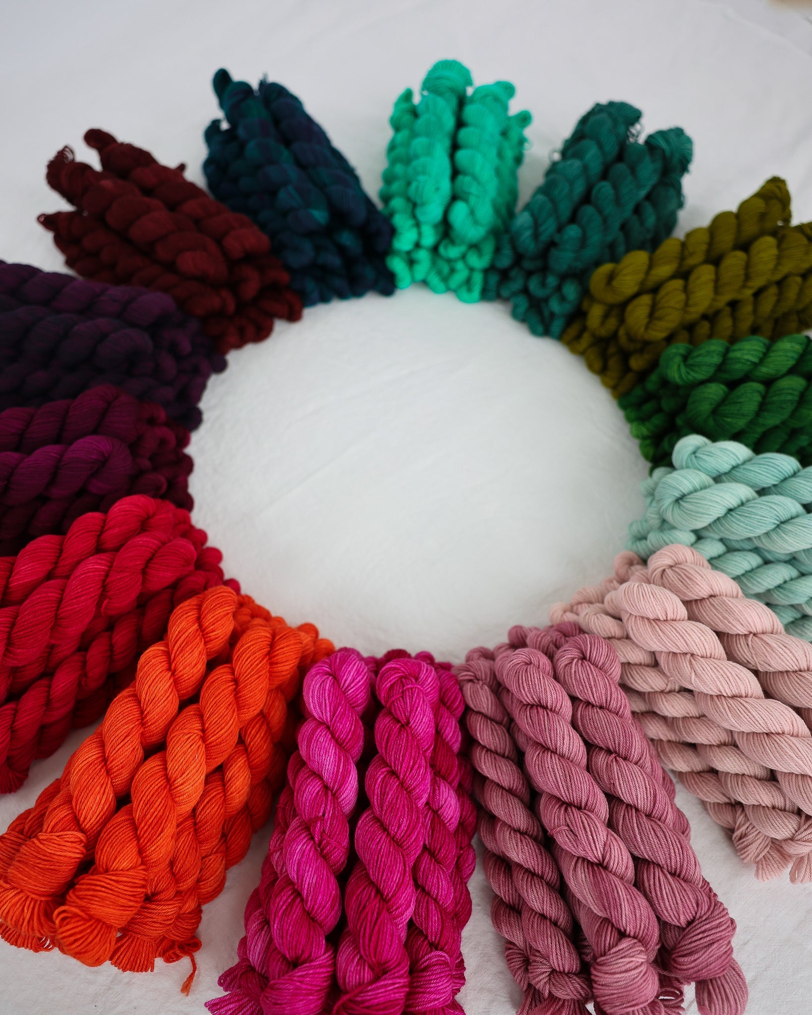 Merry and Bright - Minis Collection - Ruby and Roses Yarn - Hand Dyed Yarn