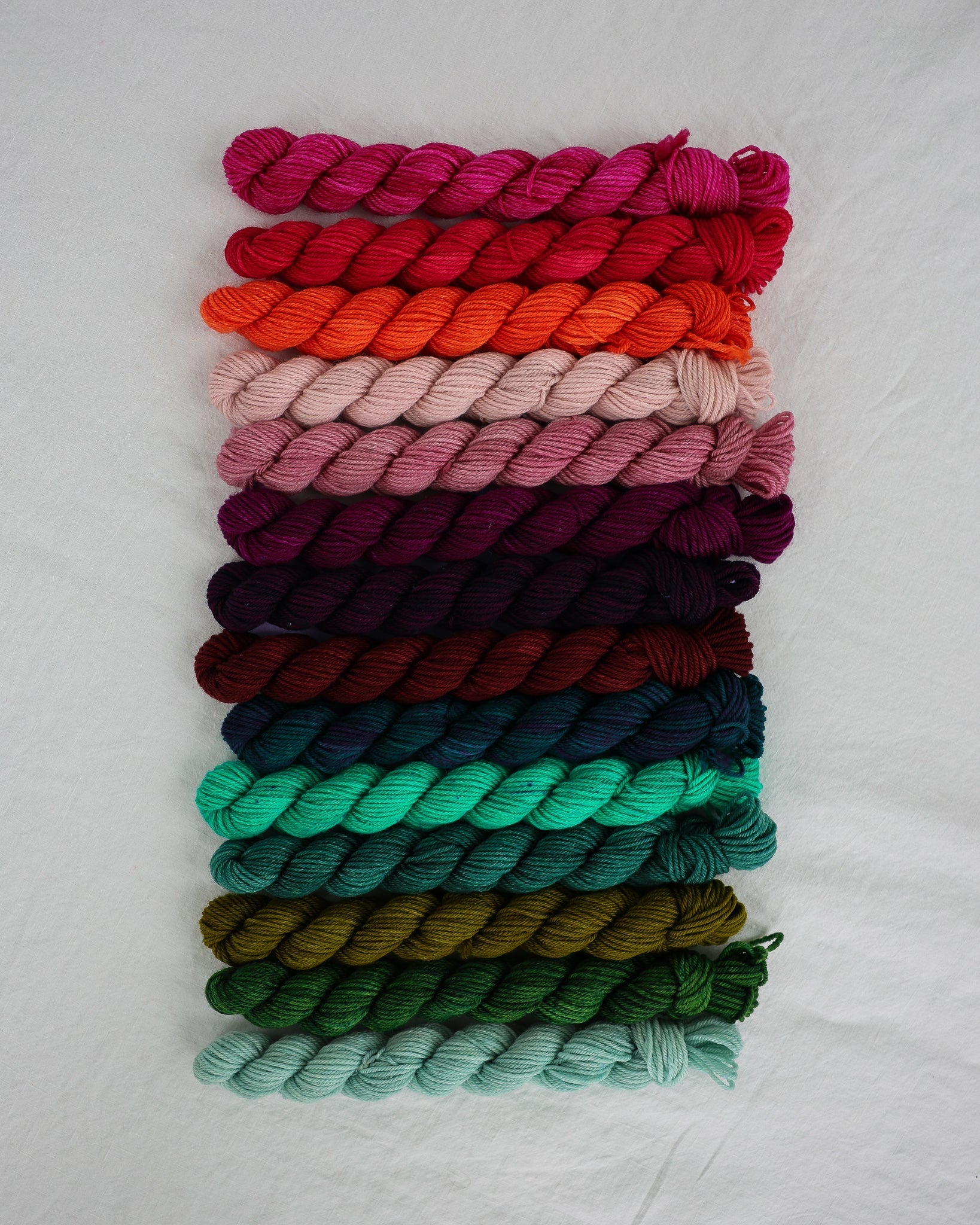 Merry and Bright - Minis Collection - Ruby and Roses Yarn - Hand Dyed Yarn