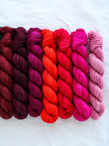 Merry and Bright - Minis Collection - Ruby and Roses Yarn - Hand Dyed Yarn