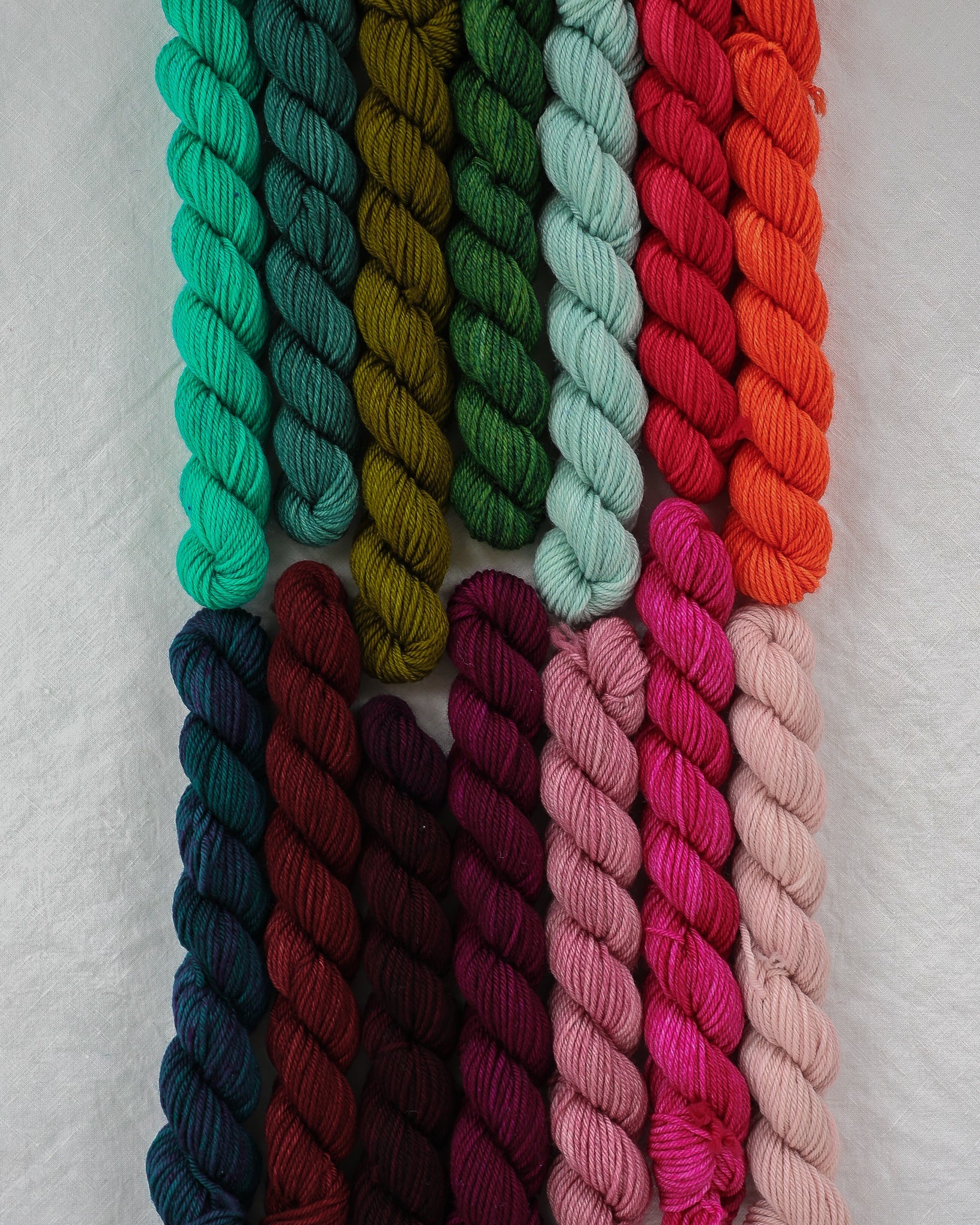 Merry and Bright - Minis Collection - Ruby and Roses Yarn - Hand Dyed Yarn