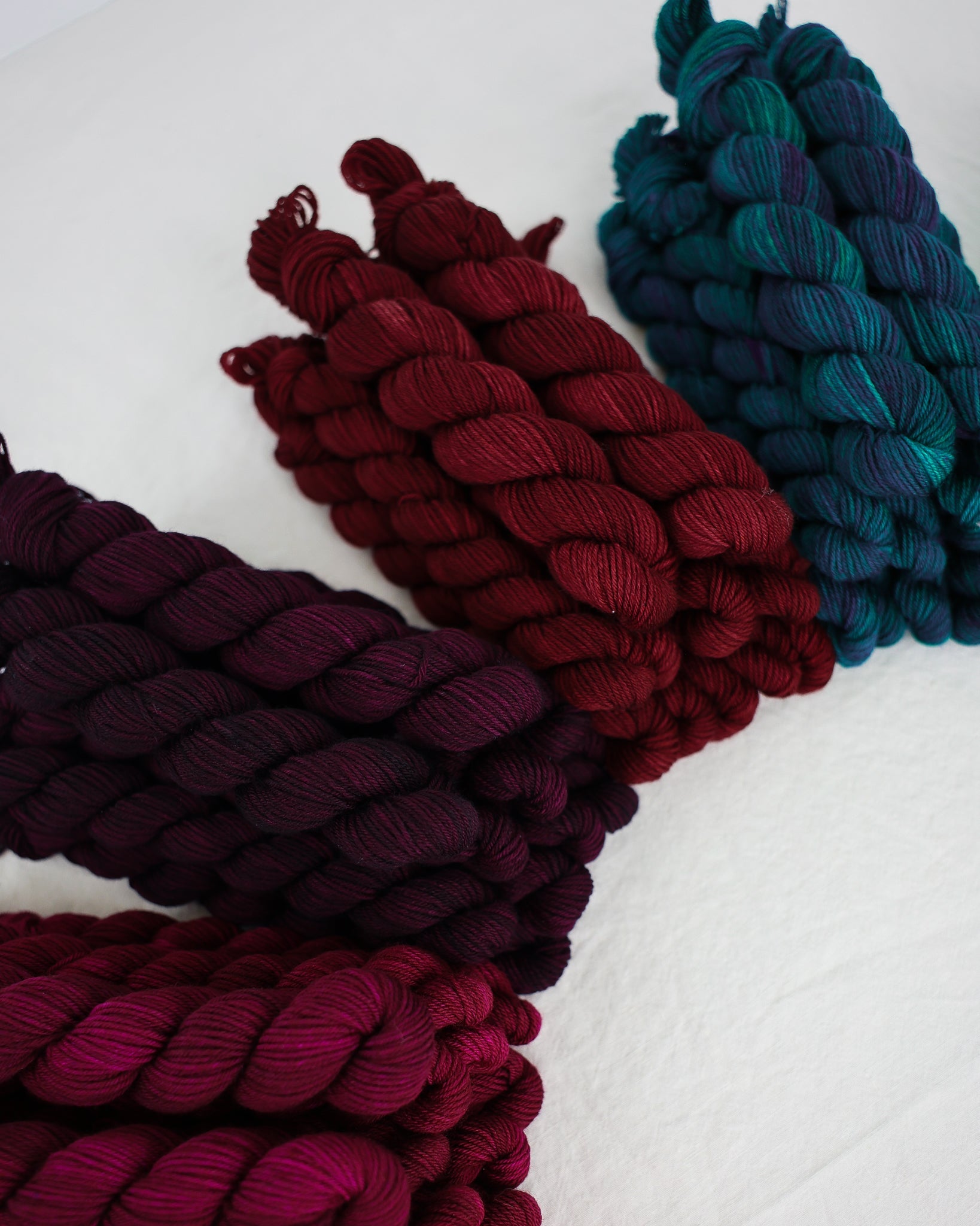 Merry and Bright - Minis Collection - Ruby and Roses Yarn - Hand Dyed Yarn