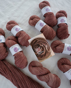 Mocha Mousse - Pantone 2025 - Ruby and Roses Yarn - Hand Dyed Yarn