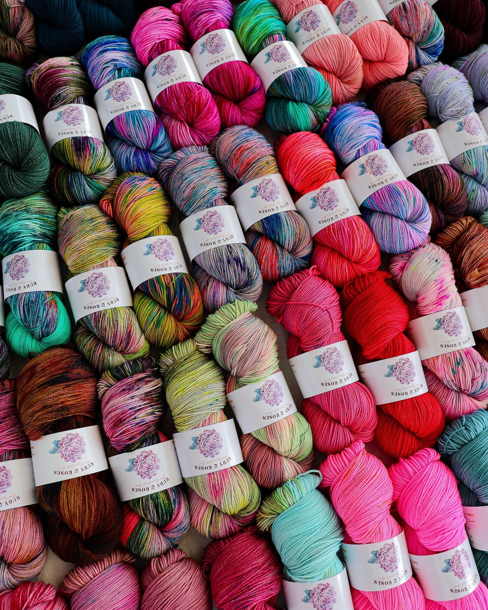 Mystery Pack (4 Skeins) - Ruby and Roses Yarn - Hand Dyed Yarn