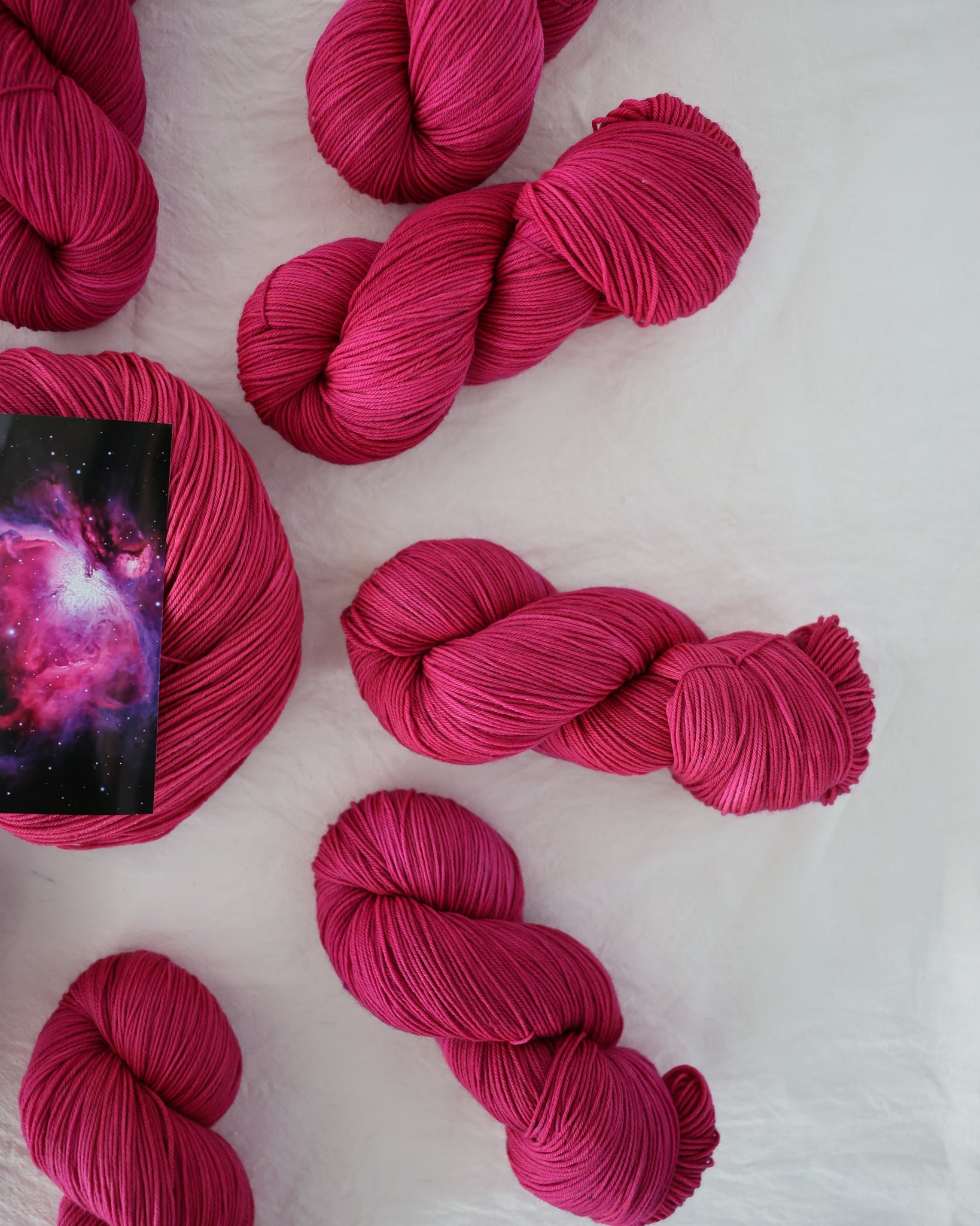 Nebula OOAK - Ruby and Roses Yarn - Hand Dyed Yarn