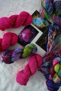 Nebula OOAK - Ruby and Roses Yarn - Hand Dyed Yarn