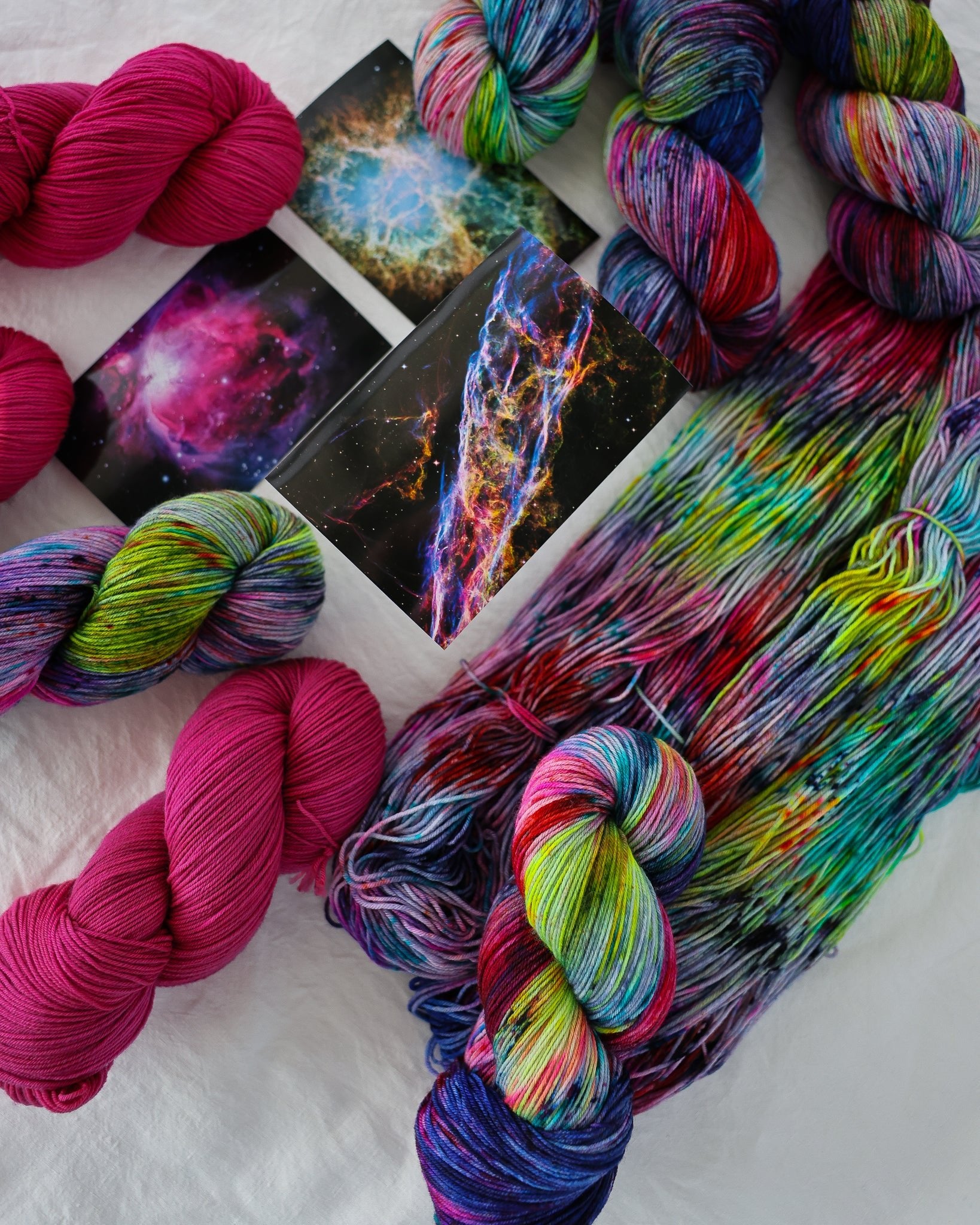 Nebula OOAK - Ruby and Roses Yarn - Hand Dyed Yarn