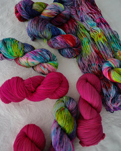 Nebula OOAK - Ruby and Roses Yarn - Hand Dyed Yarn