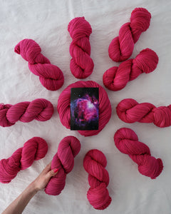 Nebula OOAK - Ruby and Roses Yarn - Hand Dyed Yarn