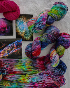 Nebula OOAK - Ruby and Roses Yarn - Hand Dyed Yarn