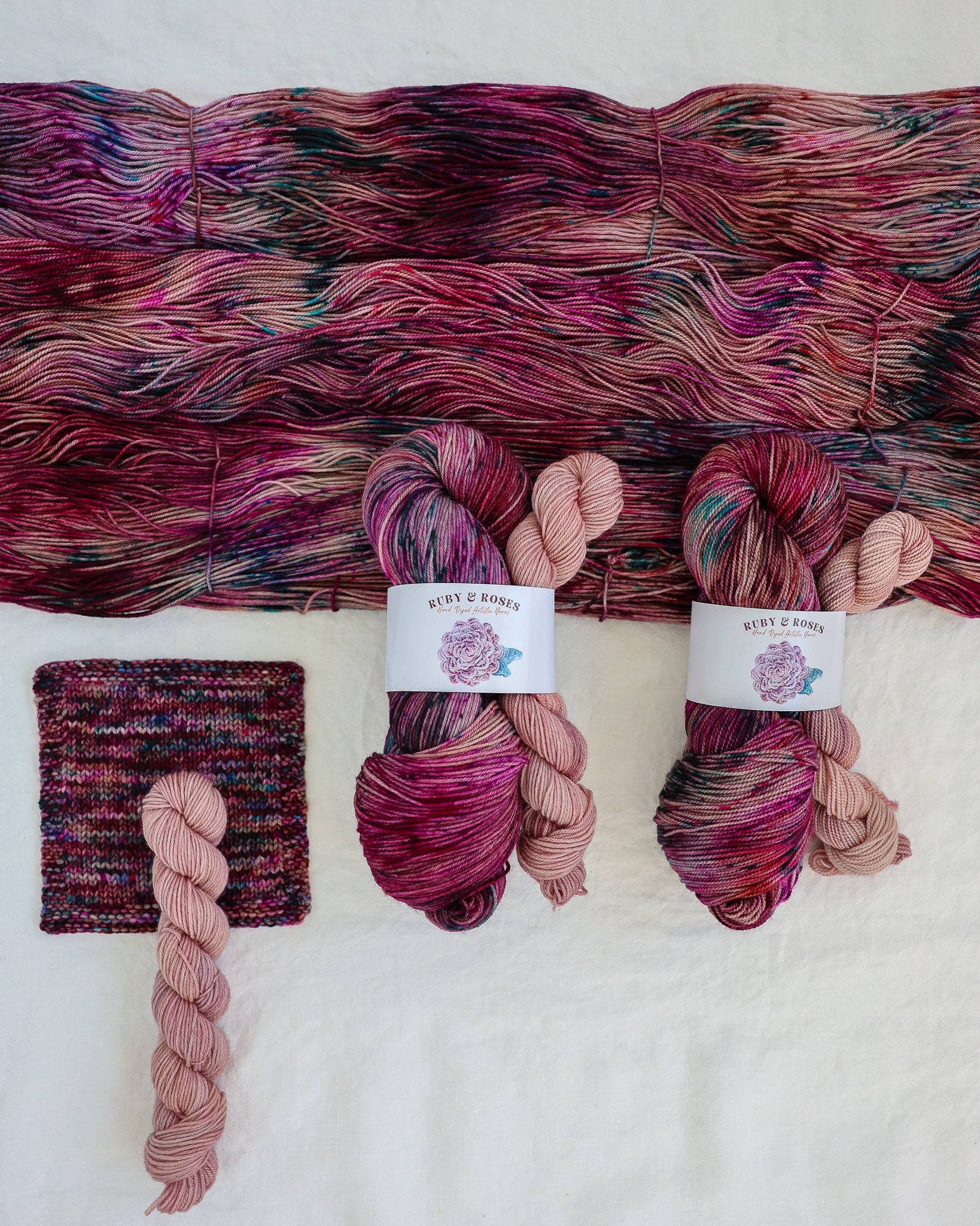 New Perspective - Sock Set - Ruby and Roses Yarn - Hand Dyed Yarn