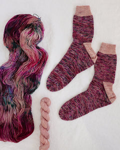 New Perspective - Sock Set - Ruby and Roses Yarn - Hand Dyed Yarn