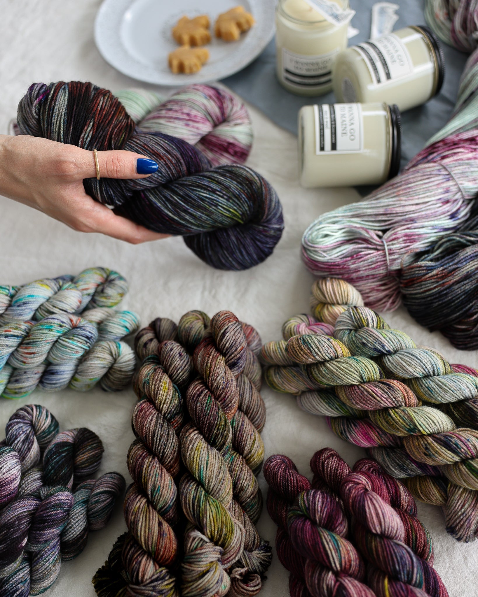 Northern Attitude Box - Ruby and Roses Yarn - Hand Dyed Yarn