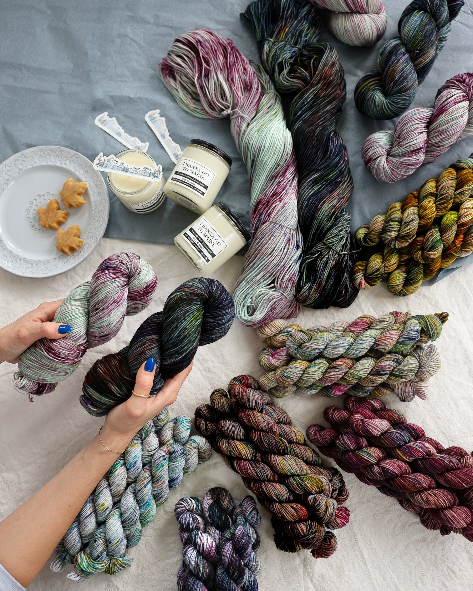 Hand Dyed Artistic Yarns - Ruby and Roses Yarn