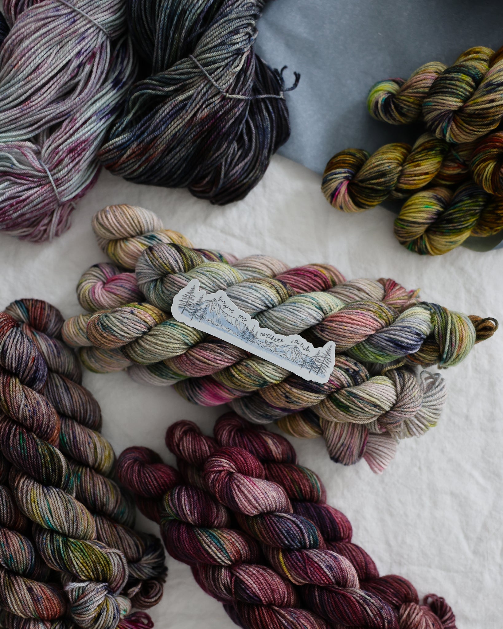 Northern Attitude Box - Ruby and Roses Yarn - Hand Dyed Yarn