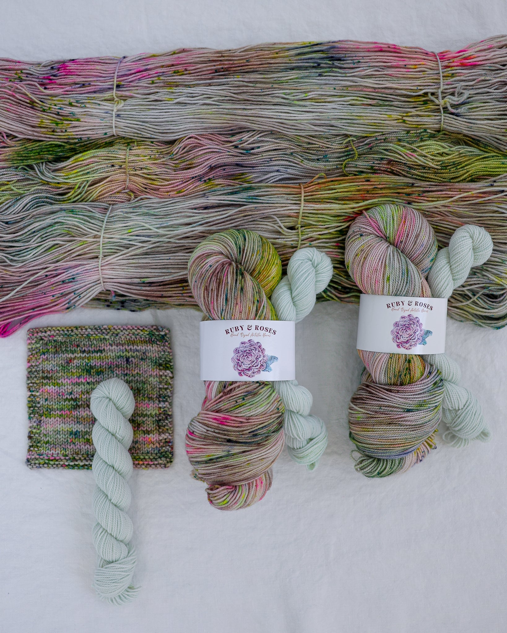 Northern Attitude - Sock Set - Ruby and Roses Yarn - Hand Dyed Yarn