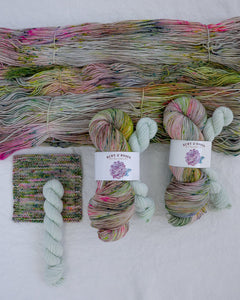 Northern Attitude - Sock Set - Ruby and Roses Yarn - Hand Dyed Yarn
