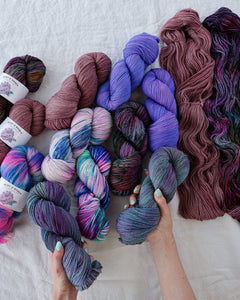 One of a Kind - Pink - Ruby and Roses Yarn - Hand Dyed Yarn