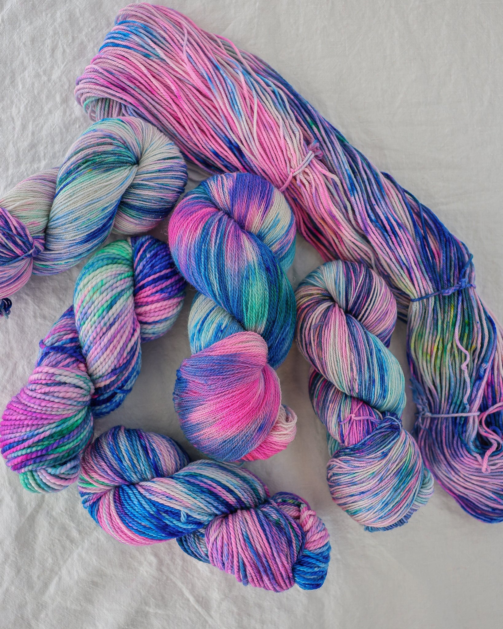 One of a Kind - Pink - Ruby and Roses Yarn - Hand Dyed Yarn