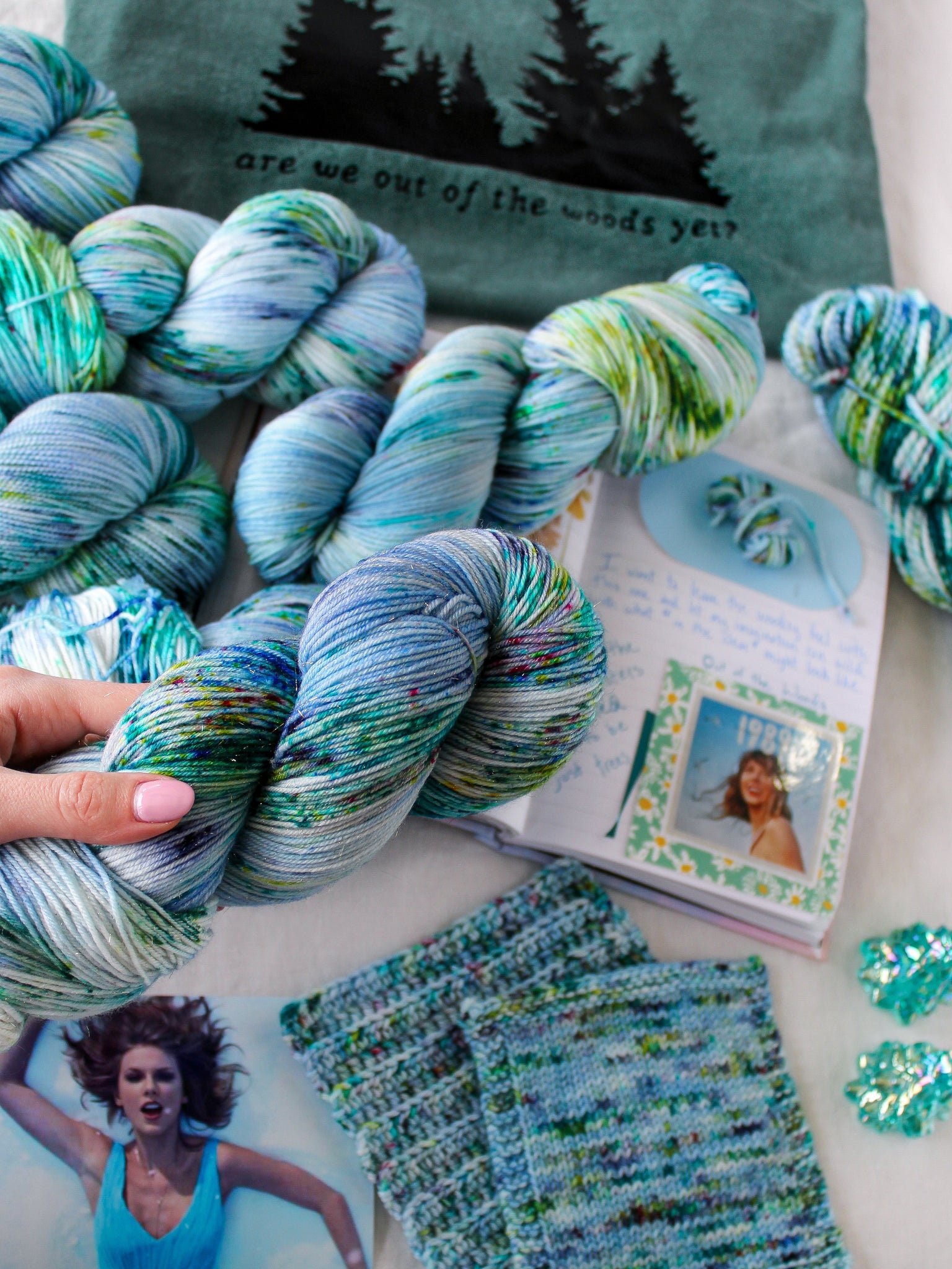 Hand Dyed Artistic Yarns - Ruby and Roses Yarn