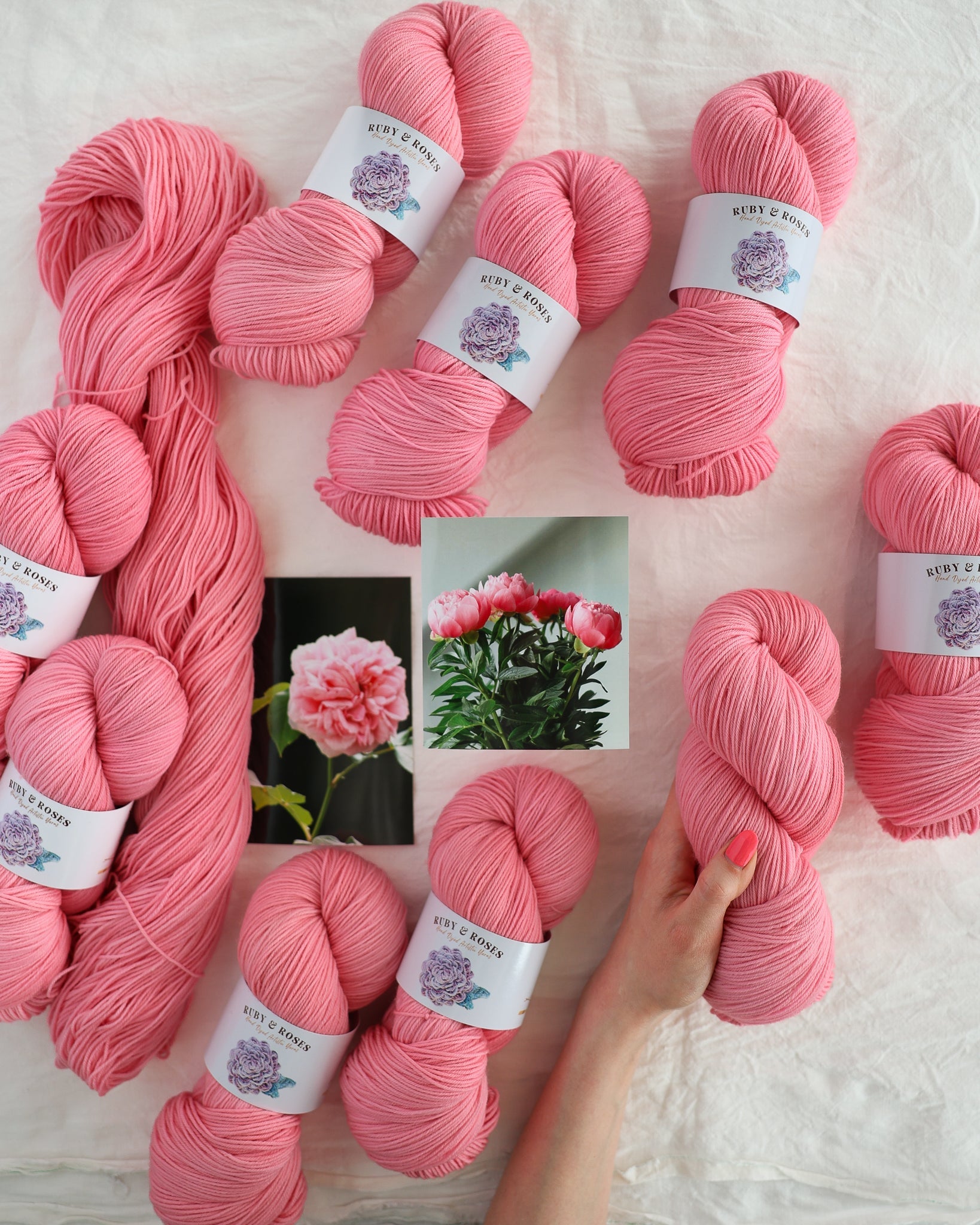 Peony - Ruby and Roses Yarn - Hand Dyed Yarn