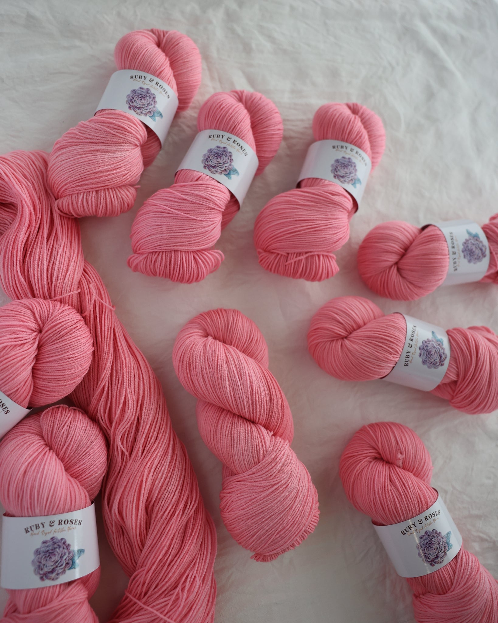 Peony - Ruby and Roses Yarn - Hand Dyed Yarn