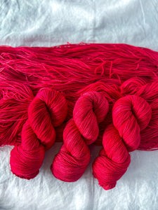 Poinsettia - Ruby and Roses Yarn - Hand Dyed Yarn