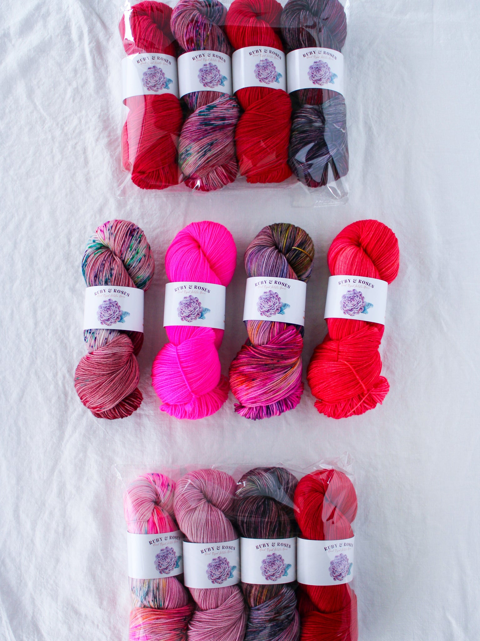 reds & pinks ❤️🩷 Mystery Pack - Ruby and Roses Yarn - Hand Dyed Yarn