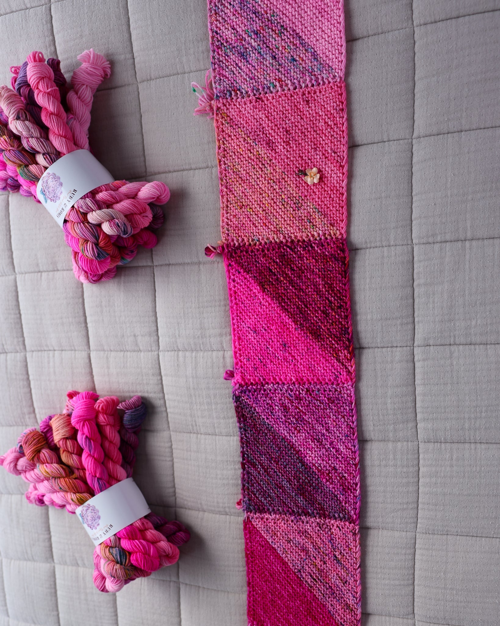 Rosé | Month 1 - COLOR WHEEL CLUB - Ruby and Roses Yarn - Hand Dyed Yarn
