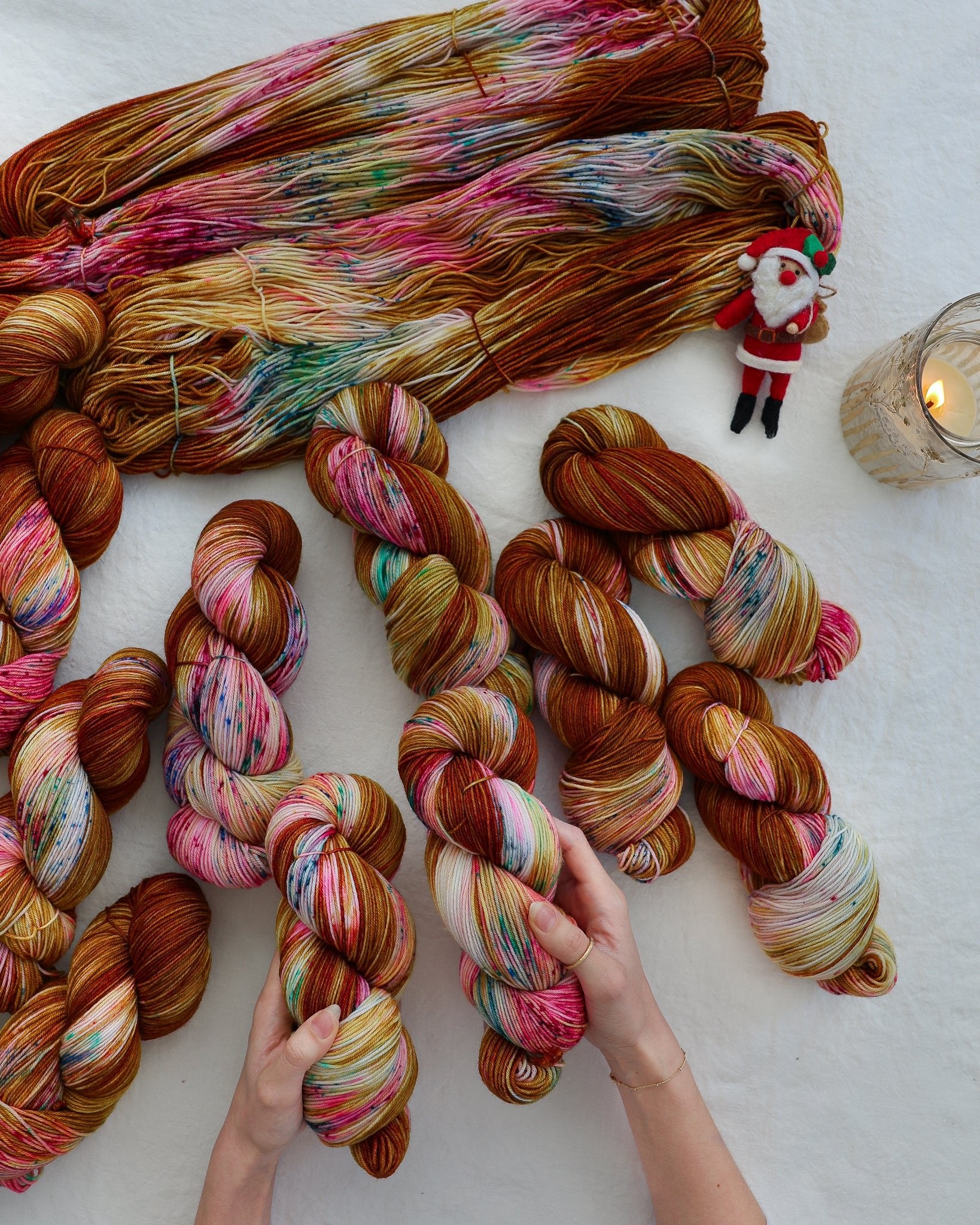 Sleigh Bells - Ruby and Roses Yarn - Hand Dyed Yarn