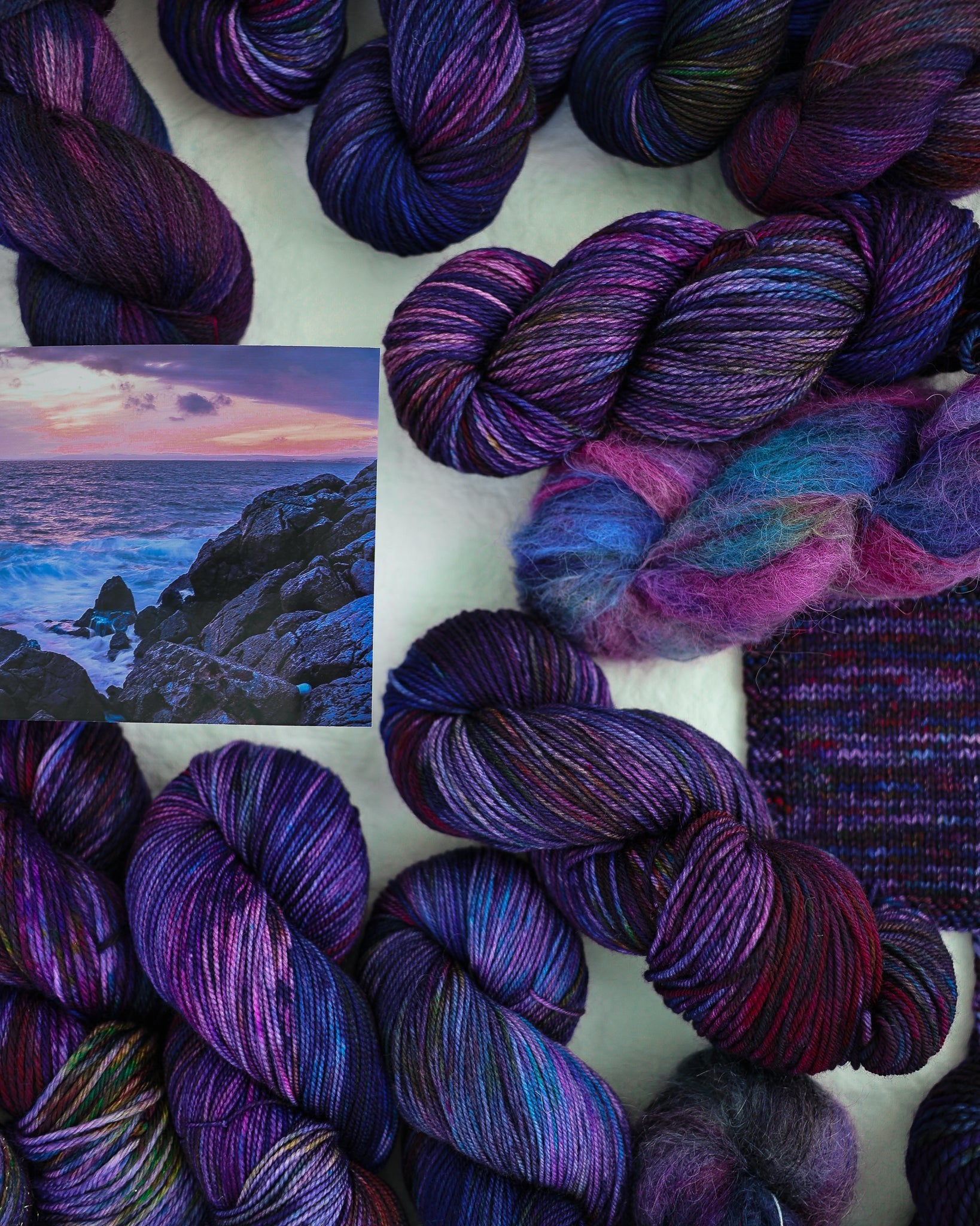 Stormy Shore - Ruby and Roses Yarn - Hand Dyed Yarn