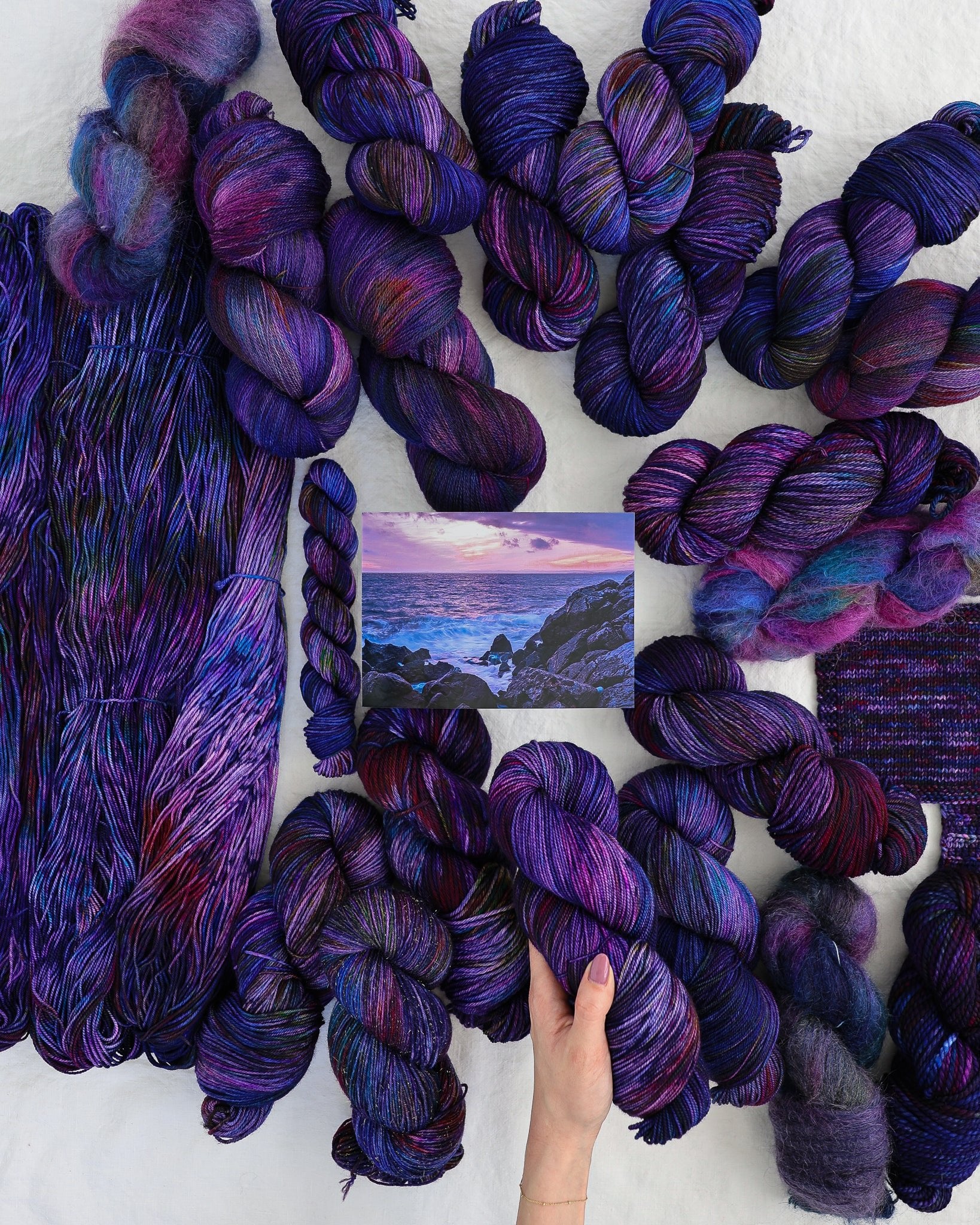 Stormy Shore - Ruby and Roses Yarn - Hand Dyed Yarn