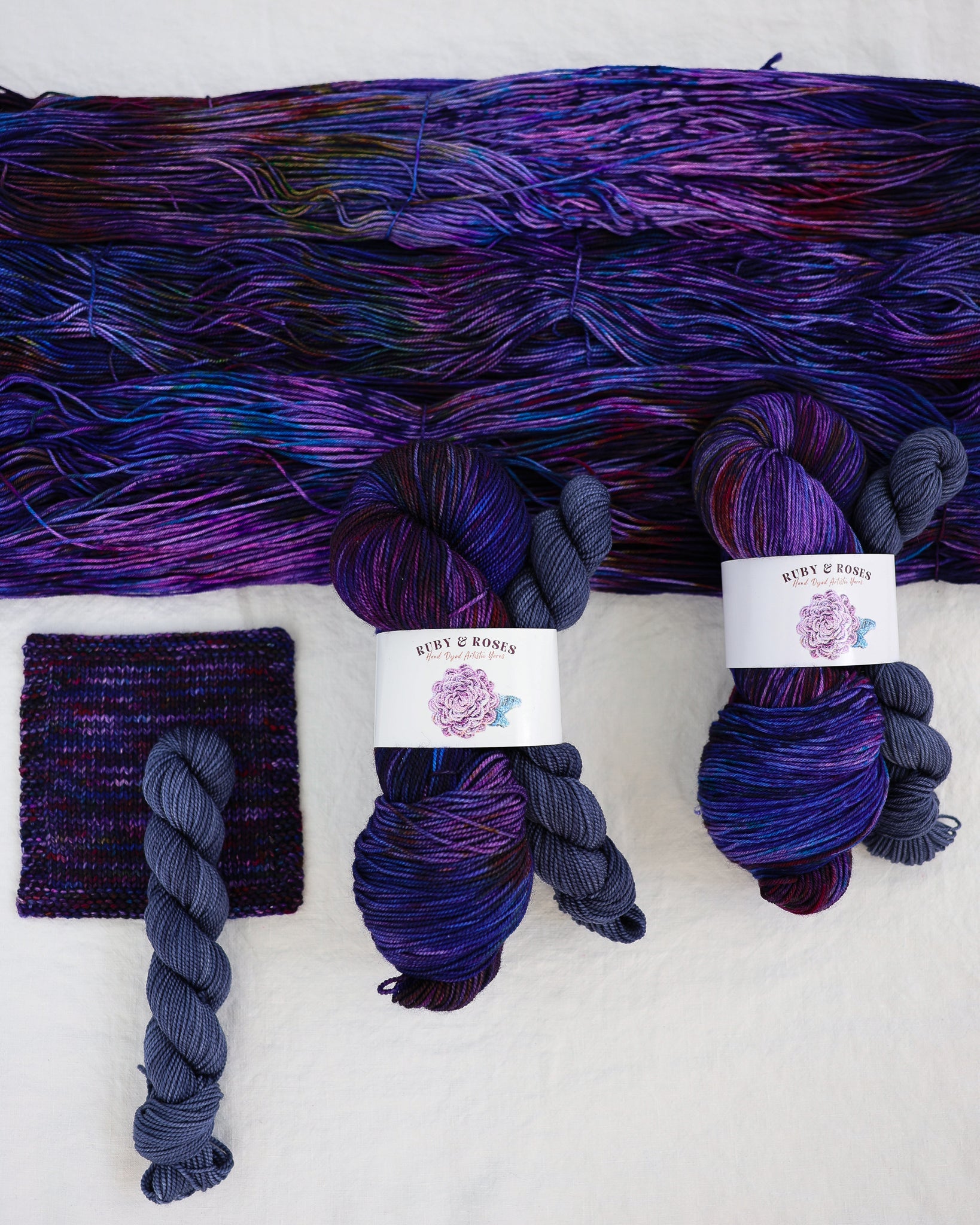Stormy Shore - Sock Set - Ruby and Roses Yarn - Hand Dyed Yarn